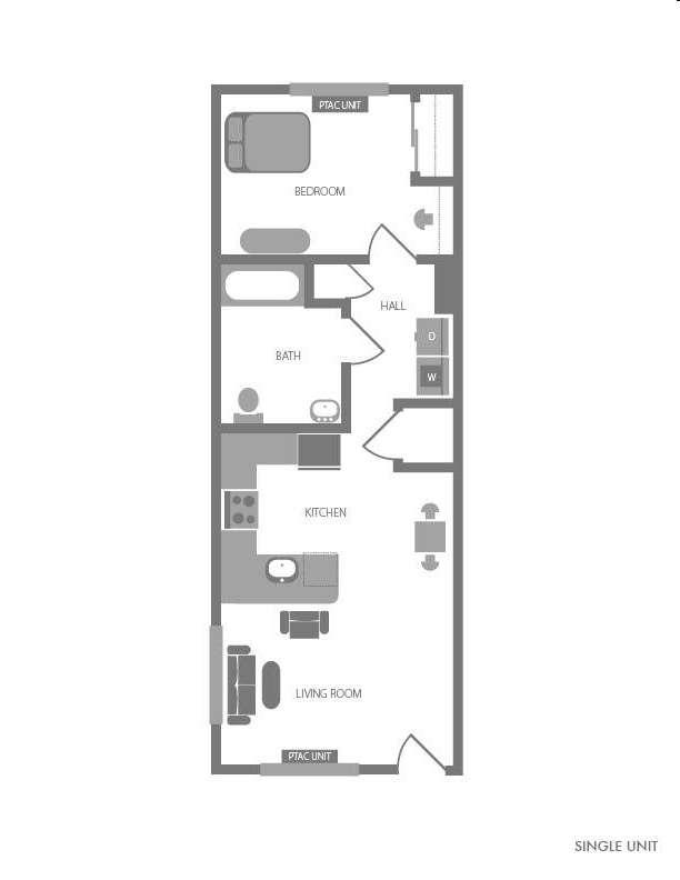 1BR/1BA - Rocktowne Student Townhomes