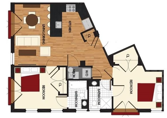2BR/2BA - Mint Condominiums