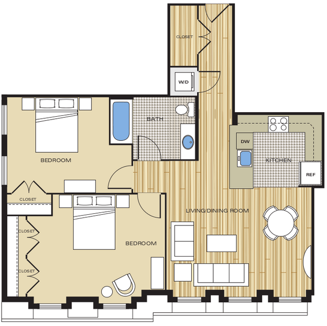 Floorplan - Clayborne Apartments