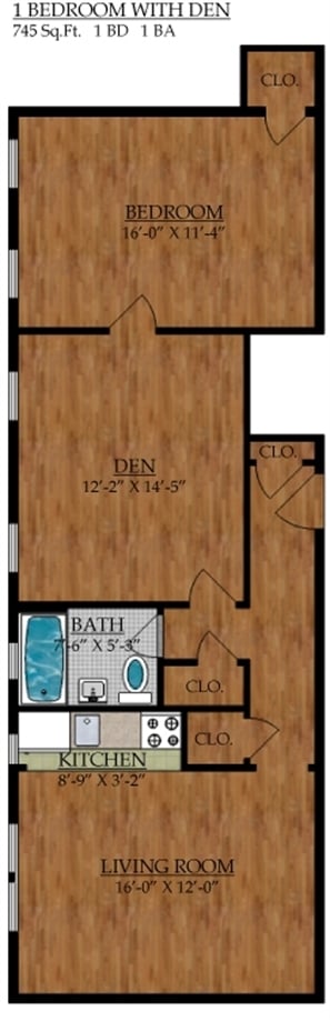 1BR/1BA - Beech Kearny Associates