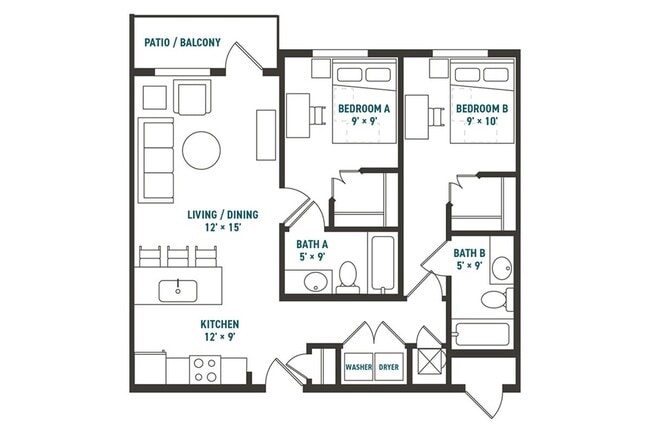 Juno 2x2 818 - Northside Apartments