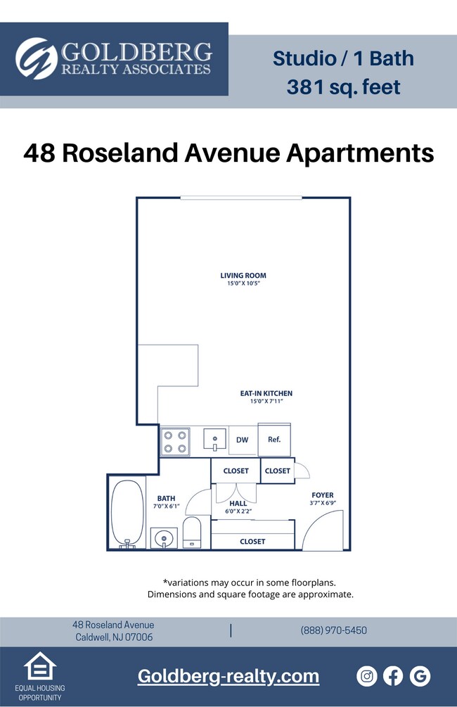 Floorplan - 48 Roseland Avenue Apartments