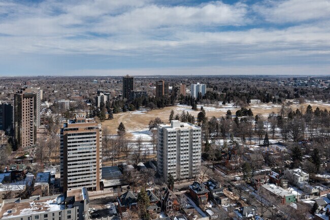 Aerial Photo - Cheesman Tower West lofts