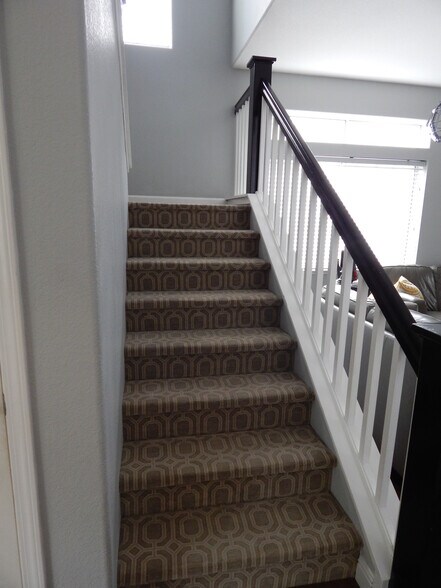 Newly carpeted stairs - 1863 Blackwood Common