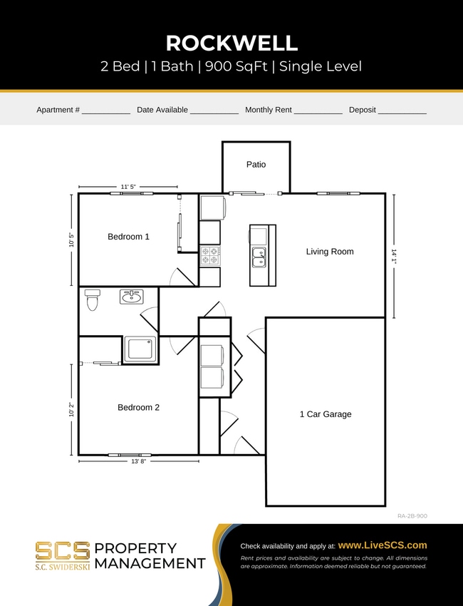Floorplan - SCS Rothschild Apartment Community
