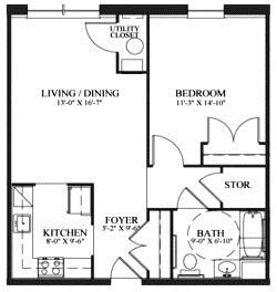 Floorplan - Kent Avenue Senior Living