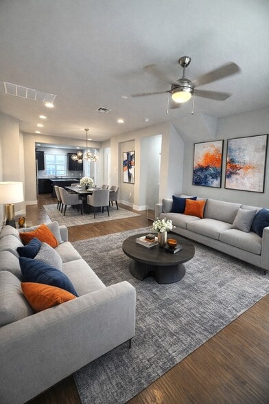 Livinng, dining and kitchen open floor plan - 1310 Rancho Mirage Dr