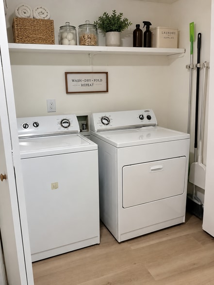 laundry closet with washer and dryer included - 2206 Huntingdon Chase