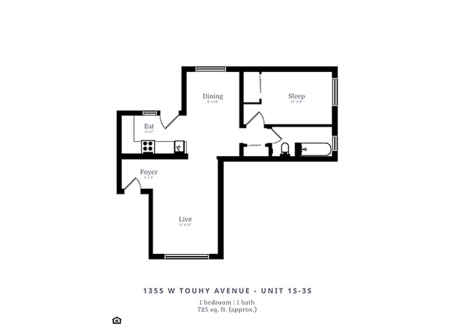 Floorplan - 1351 W. Touhy Ave.