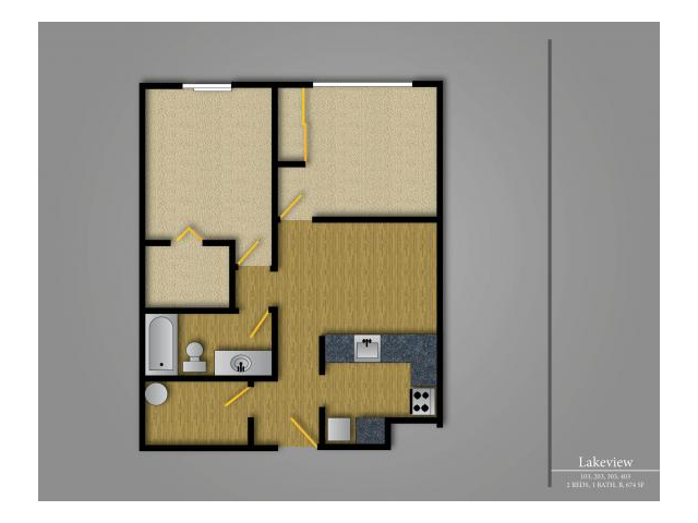 Floorplan - Lakeview Apartments