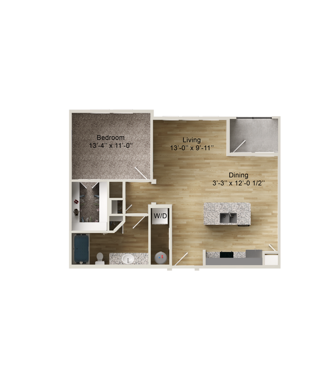 One Bedroom Apartment with a Kitchen Island in Greenville, TX - Aspire at Greenville