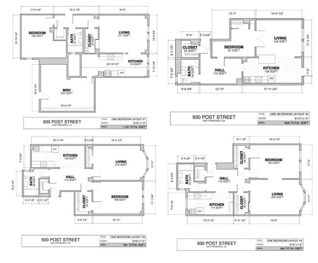 1BR/1BA - 930 Post
