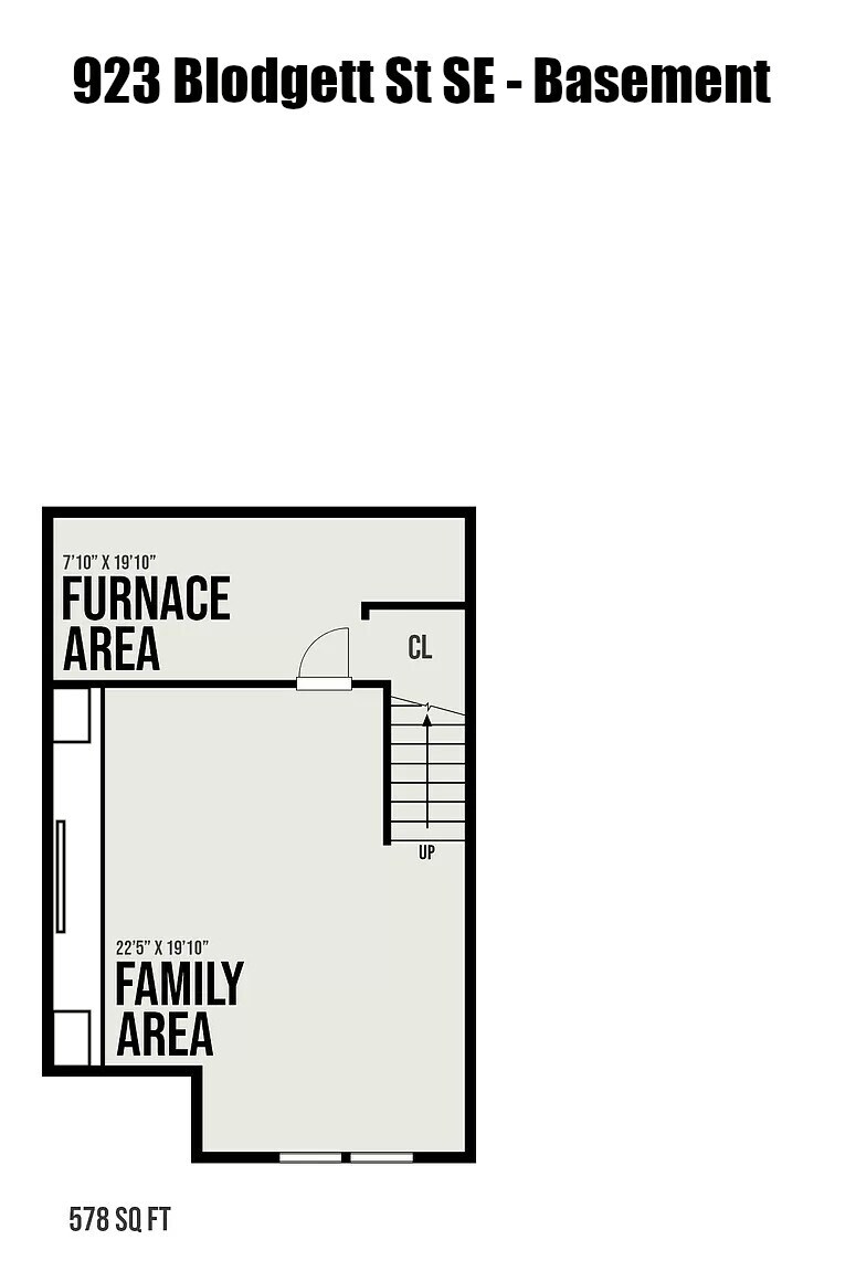 Basement layout - 923 Blodgett St SE