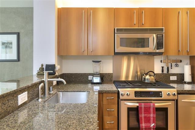 Kitchen with all stainless appliances. (Stove and microwave brand new) - 321 Tenth Ave