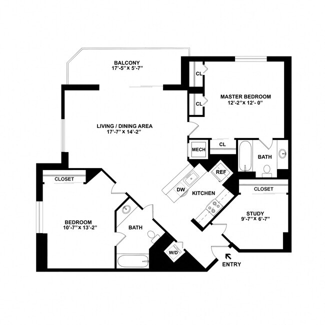 Floorplan - The Alexander Apartments