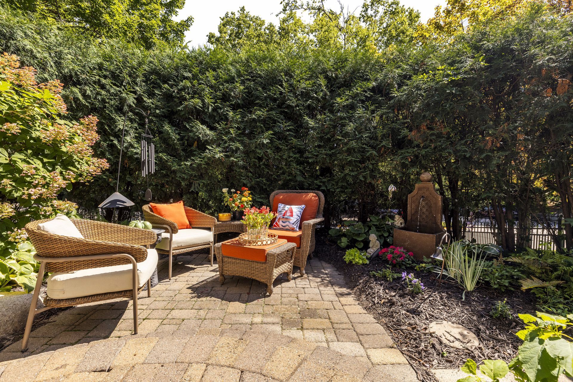 Experience tranquility on your private patio, easily accessible from the walkout lower level - 745 Rice St E