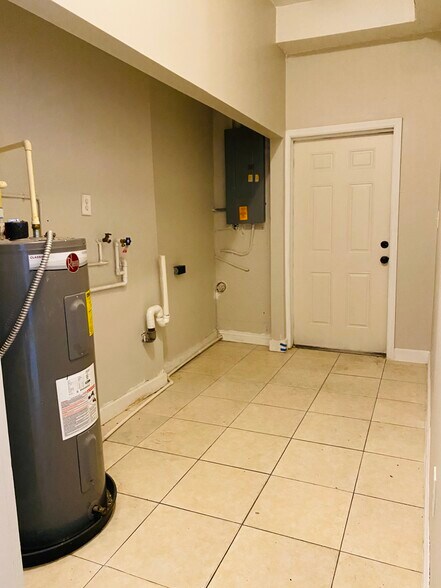 Laundry area, washer/dryer hookup with access to backyard - 1701 26th St S