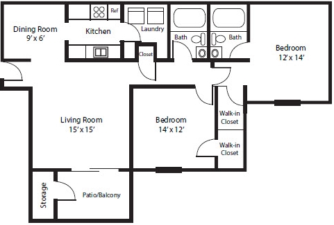 2BR/2BA - Magnolia Place at Stockbridge