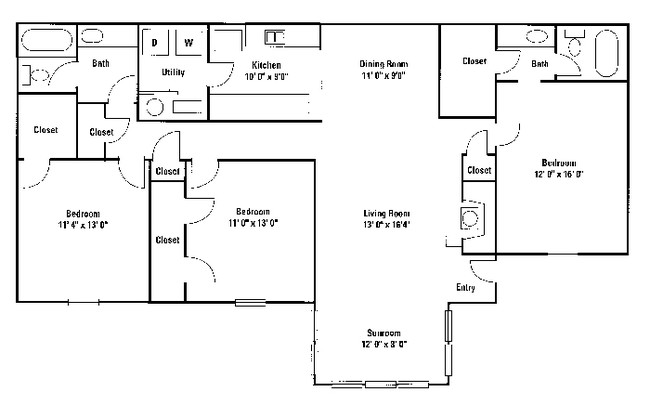 Floorplan - Hampton Arbors Condominiums