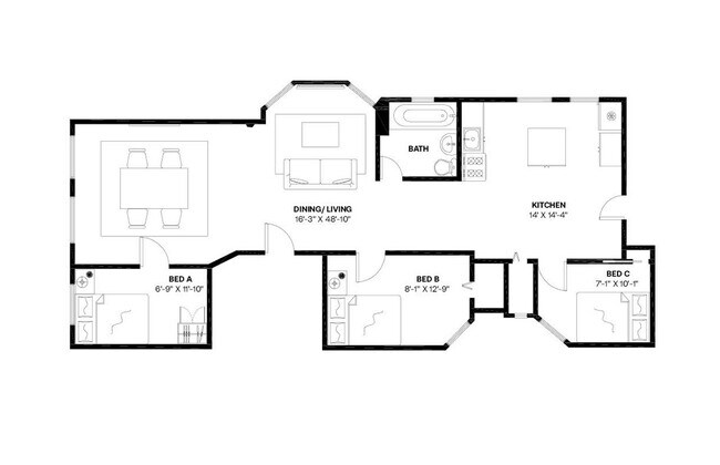 Building Photo - Room in Shared 3 bed/1 bath home