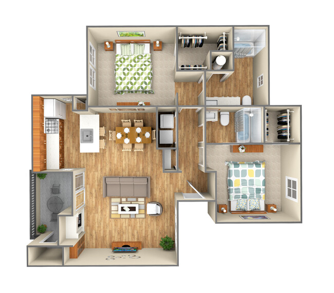 Floorplan - Brandon Oaks Apartment Homes