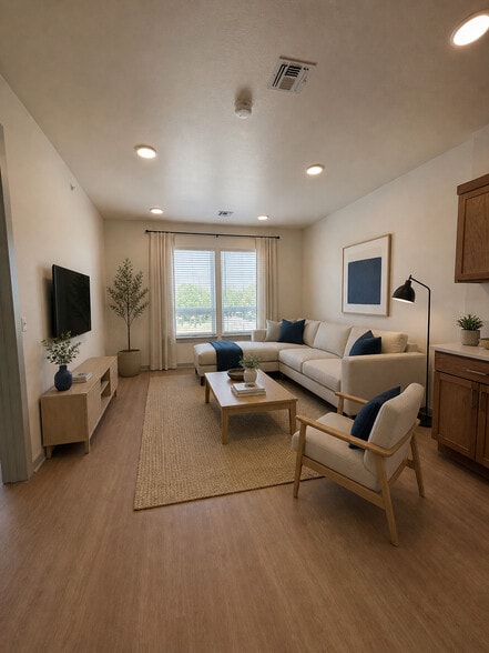 1 bedroom- Living Room - Heritage West