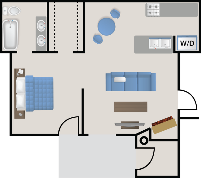 703sqft 1bed1bath.png - Stratton Park Apartments