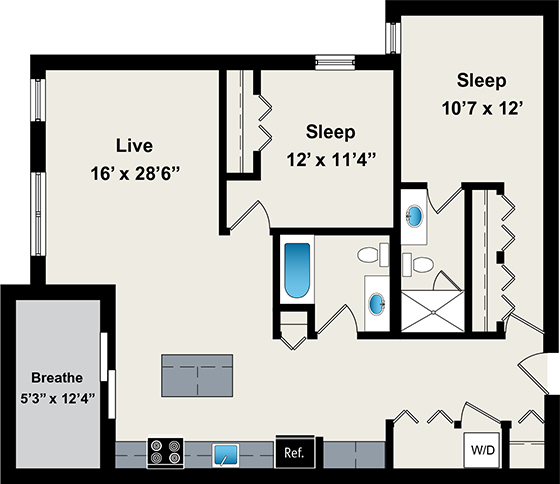 Floorplan - Reside on Jackson