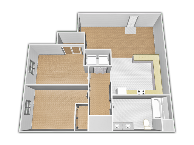 2 bed, 1 bath - Campus Village Saginaw