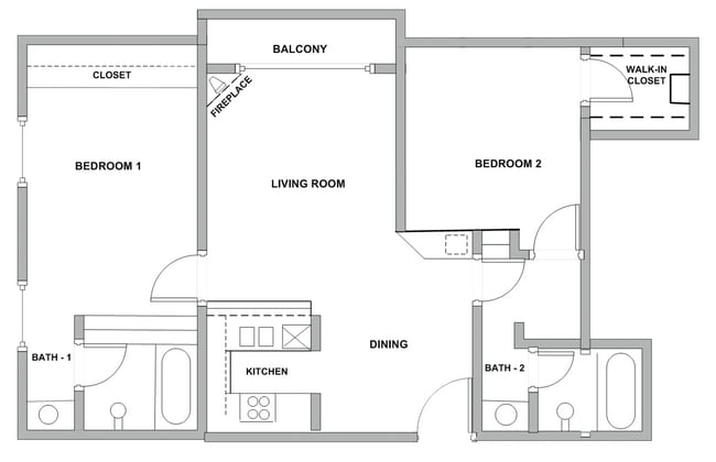 Floorplan - Kingsley Tower Apartments