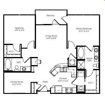 2BR/2BA - Serrano