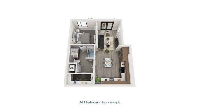 1 Bedroom A6 - 4th + J