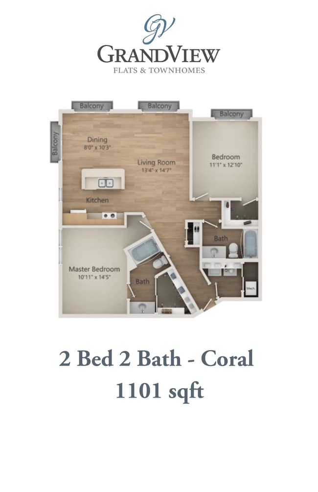 Floorplan - GrandView Flats and Townhomes