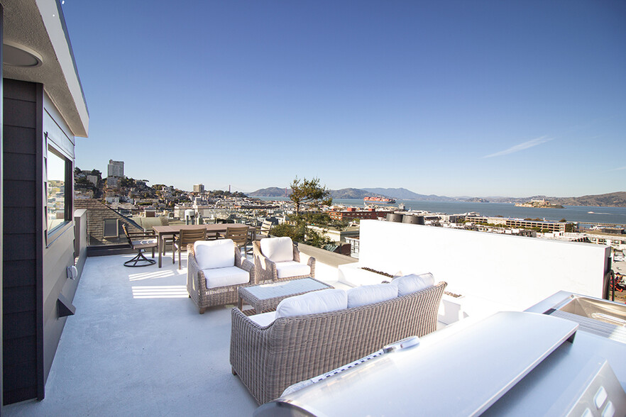 Roof deck complete with BBQ, Refrigerator and Fireplace - 352 Chestnut St