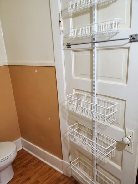 back of door in bathroom - 606 7th St N