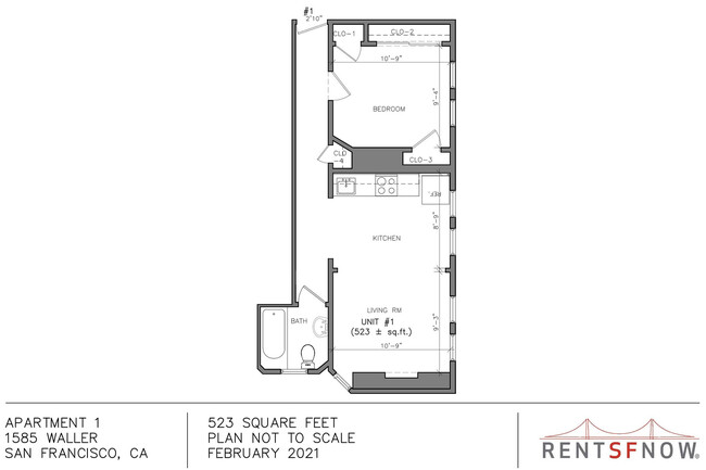 Floorplan - 1585 Waller