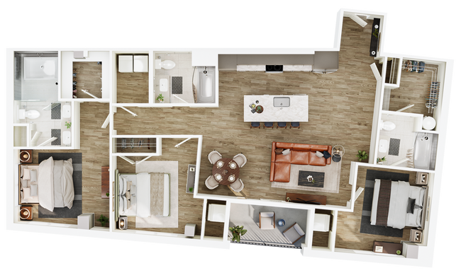 Floorplan - The Seventeen Hundred on East