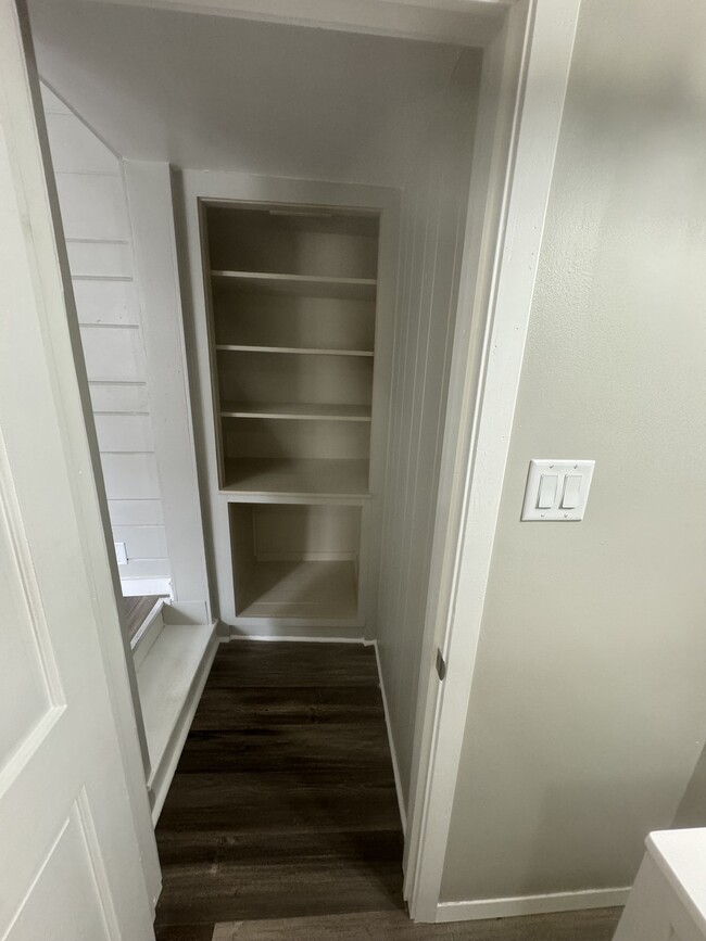 Linen shelf and nooks - 2409 Gilboa Ave