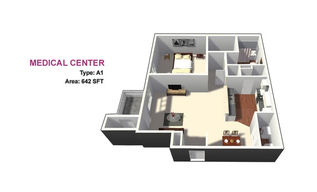 One Bed / One Bath - Medical Center