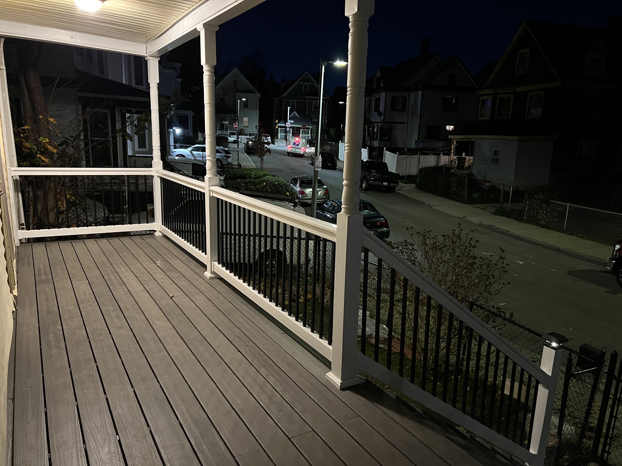 Front porch night view - 5 Otisfield St