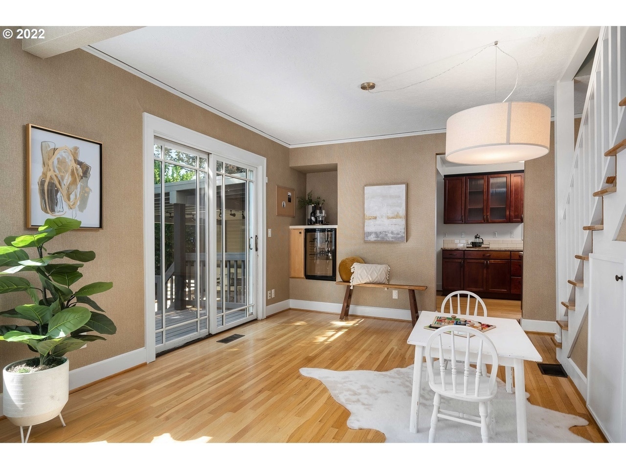 Family Room & door to back deck - 2605 NE 35th Ave