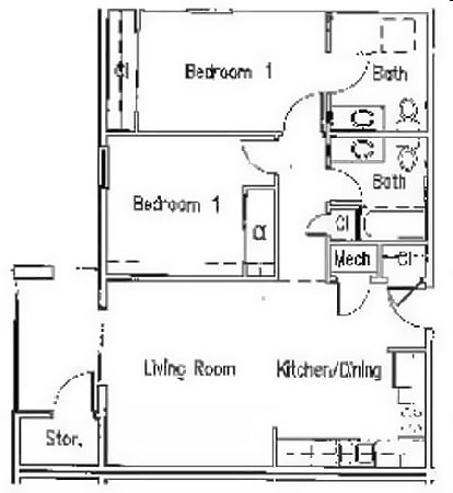 2BR/2BA - Timber Ridge