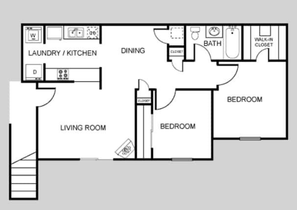 2BR/1BA - Prairie Commons - 55+ Senior Apartments