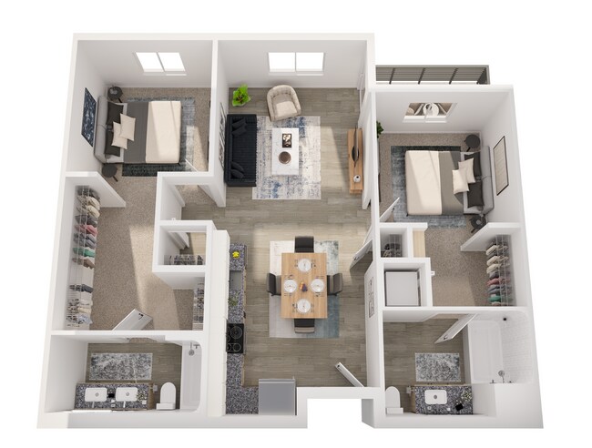 2A.1 Floor Plan - 3D - 805 Riverfront