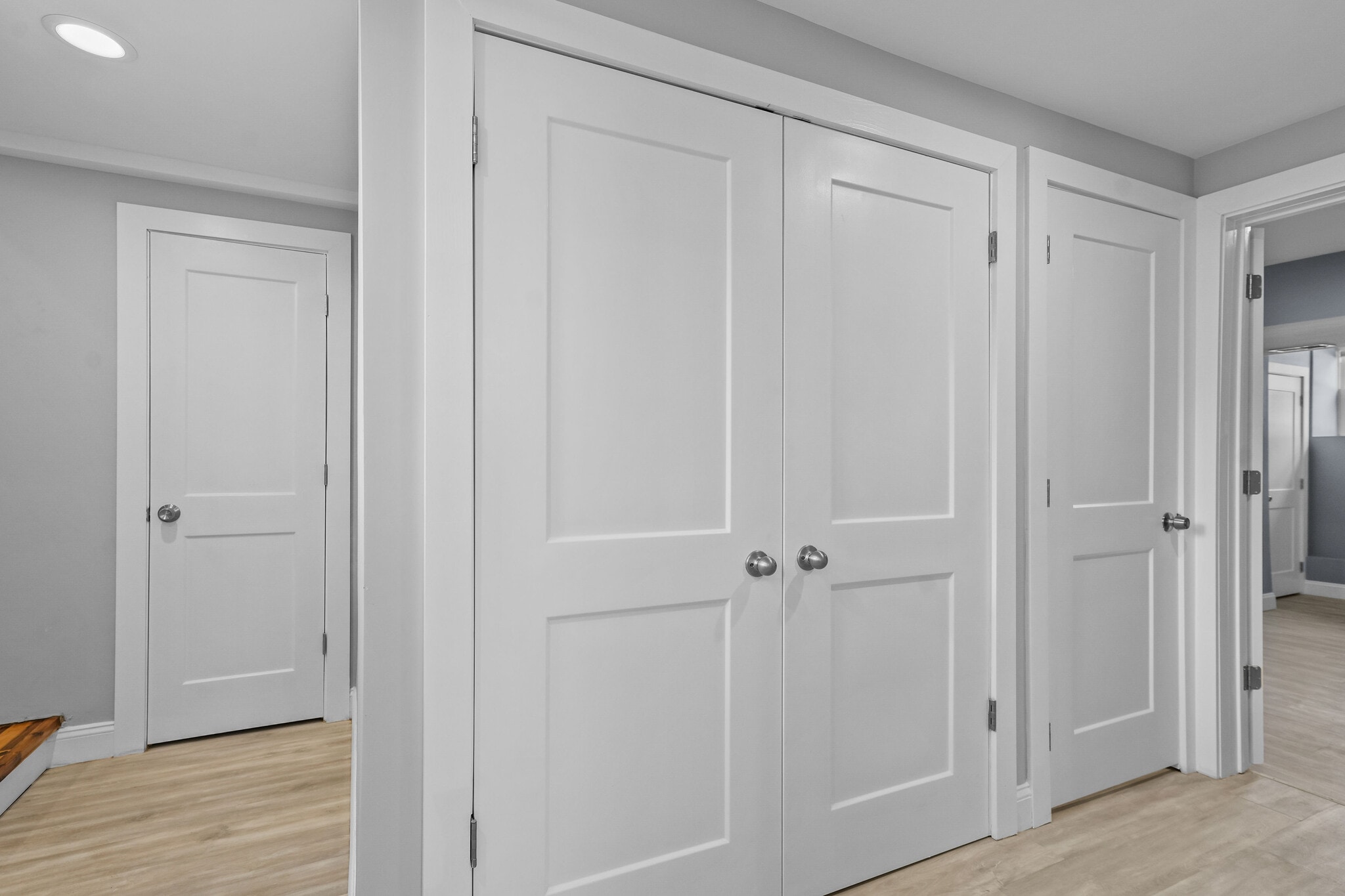 Standard size W/D behind these double doors on the lower level - 20 Summer St