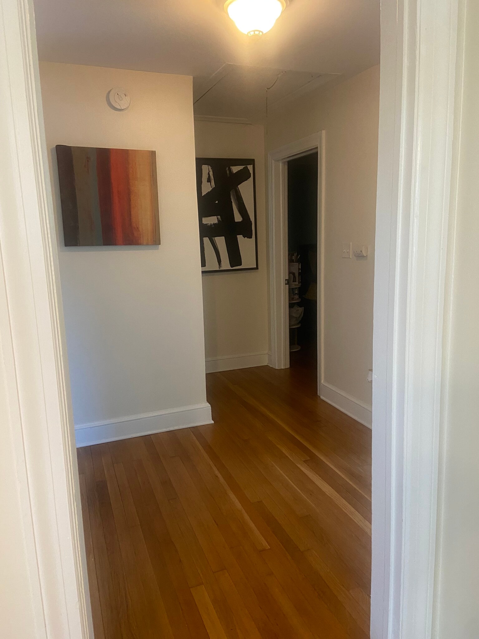 Hallway. Bathroom and Bedroom 2 on left side, Bedroom 1 on right side - 914 Westview Cir