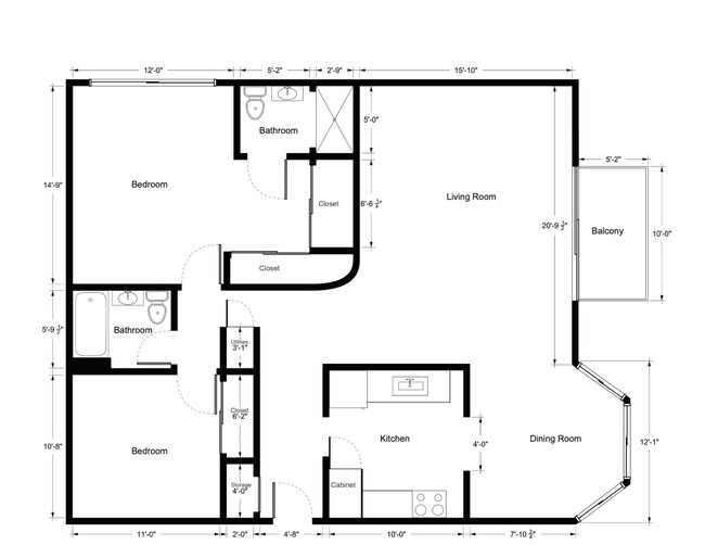 Floorplan - Sleepy Hollow Apartments