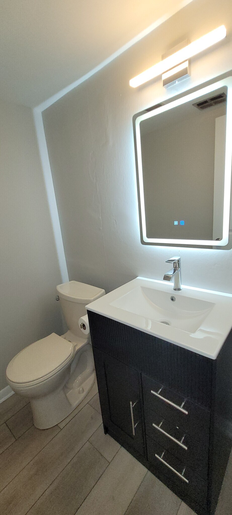Upgraded Powder Room with Vanity Mirror - 270 Riverview Rd