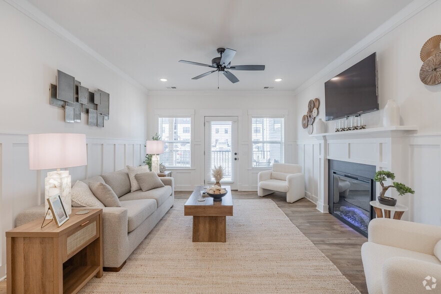 The Hogan 2BR, 2BA - 1,265SF - Living Room - Emerson At Commonwealth