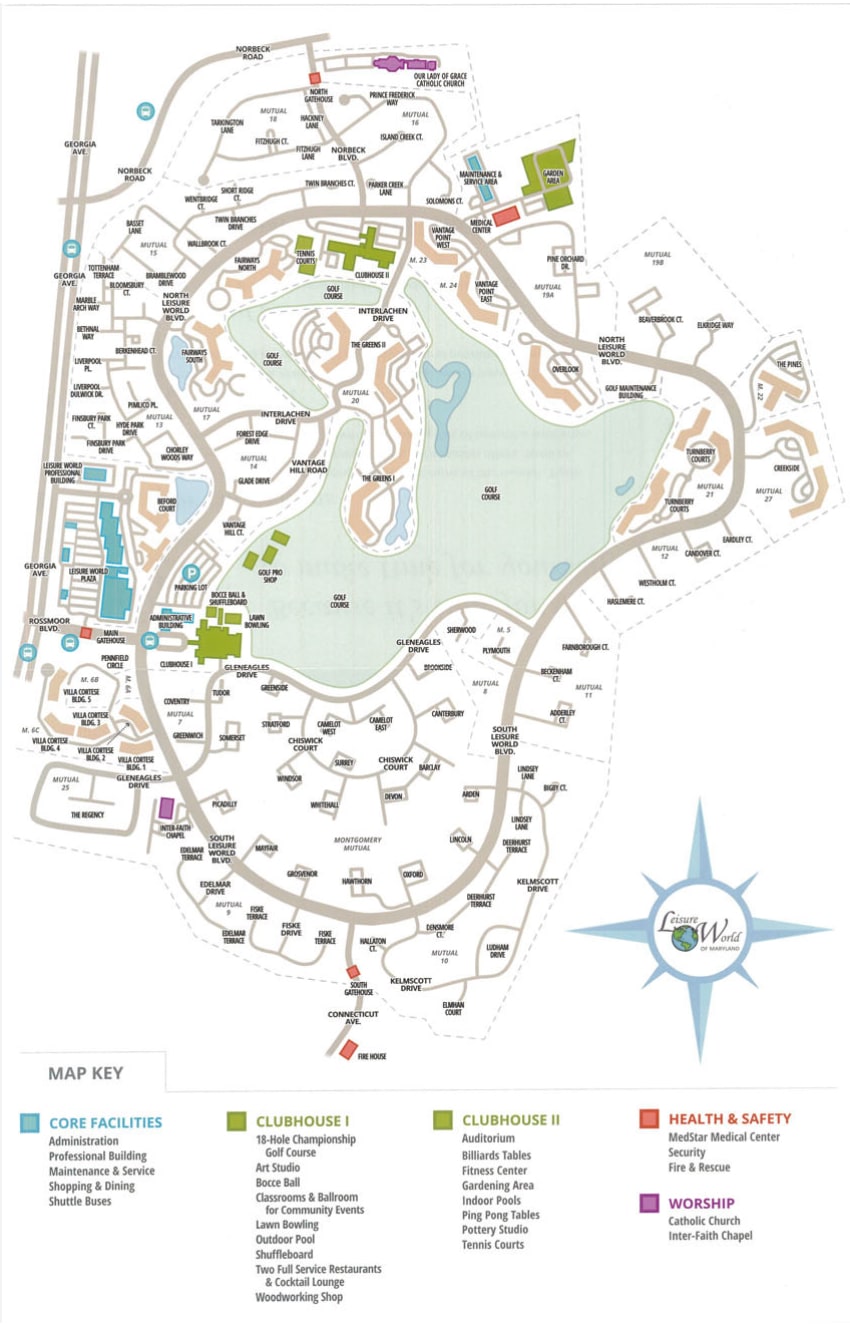 Leisure World Map - 15115 Interlachen Dr